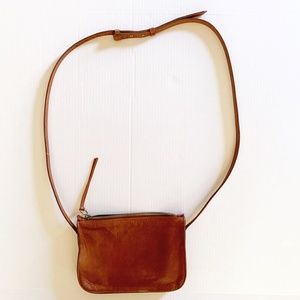 Madewell Leather Simple Crossbody Bag - English Saddle